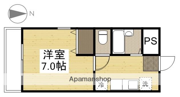 入江第二ビル(1K/4階)の間取り写真