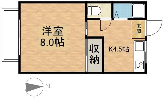 レオパレスTUSIMA(1K/2階)の間取り写真