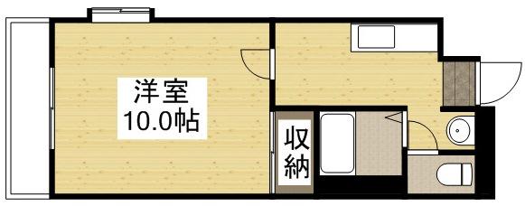 パルトネール東古松(1K/3階)の間取り写真