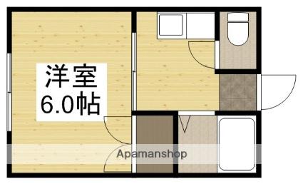 ミカサ旭川Ⅱ(1K/1階)の間取り写真