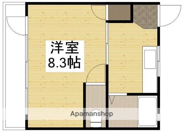 サンジェルマン富田町(1K/4階)の間取り写真