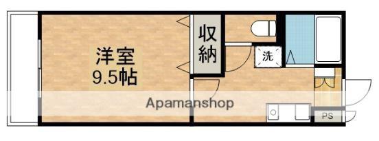 PALAZZOWAKO(1K/6階)の間取り写真
