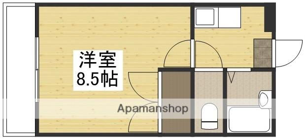 フローラ芥子(1K/2階)の間取り写真