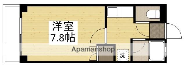 ウイング東島田(1K/3階)の間取り写真