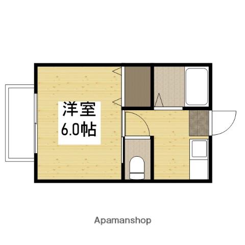 レジデンスフジ(1K/1階)の間取り写真