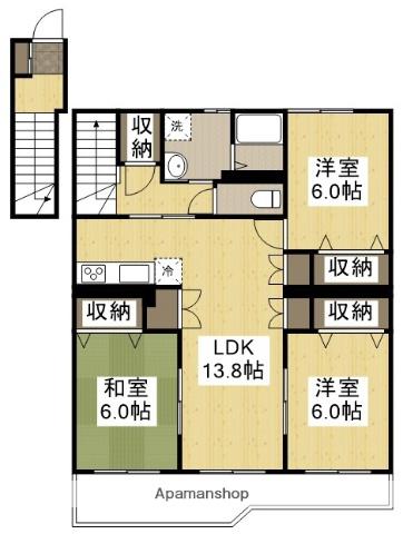 アネシス(3LDK/2階)の間取り写真