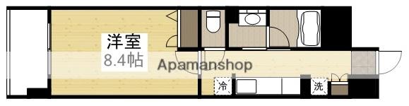 リビンコートSTUDIO富田町(1K/11階)の間取り写真