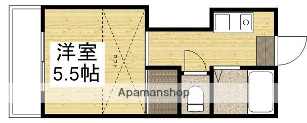 グランシャリオ当新田(1K/1階)の間取り写真