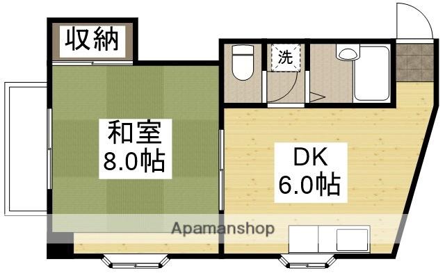 グリンベル1(1DK/3階)の間取り写真