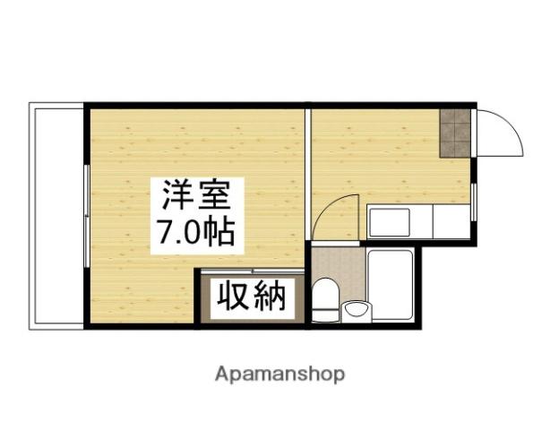 ホワイトメゾン学南5棟(ワンルーム/1階)の間取り写真