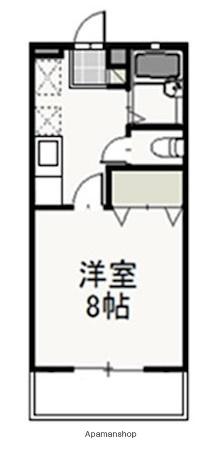 ロンサール奥田(1K/1階)の間取り写真