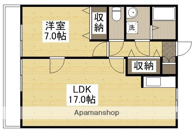 アークハイツ鹿田(1LDK/3階)の間取り写真