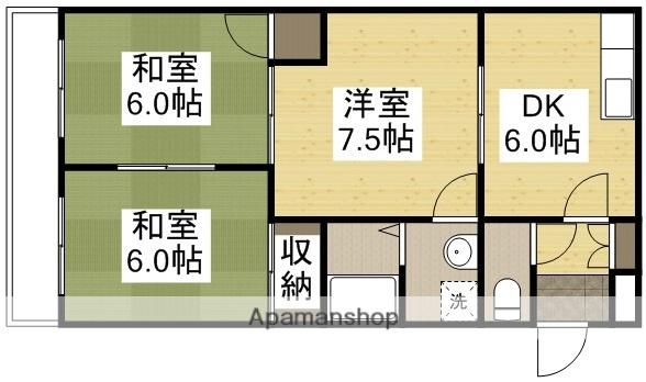 ドミール89(3DK/3階)の間取り写真