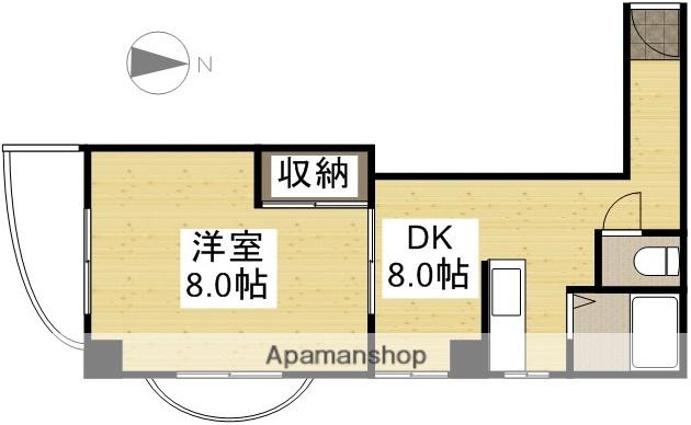グレースシャトル伊島(1LDK/2階)の間取り写真