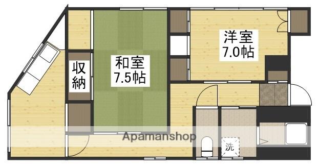 森山ビル(2K/3階)の間取り写真