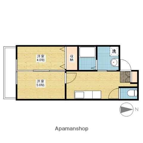 アペックス奥田(1K/3階)の間取り写真