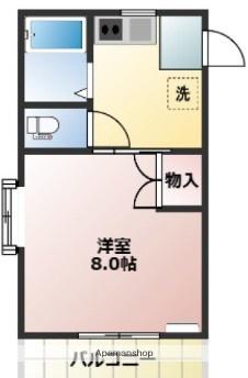 パークプレイス平井Ⅱ号棟(1K/1階)の間取り写真