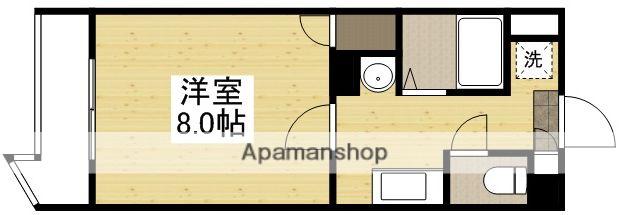 ルナ国体町(1K/5階)の間取り写真