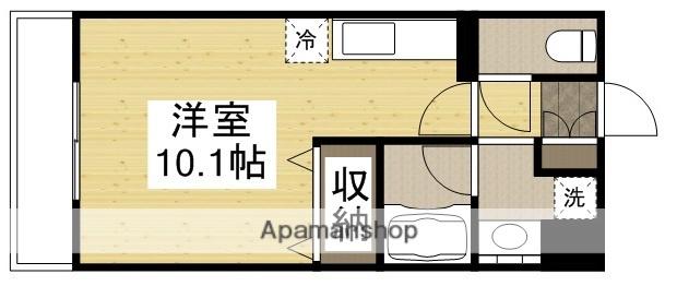 COCO学南町 西棟(ワンルーム/2階)の間取り写真