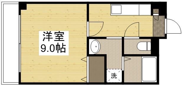 ルミナスライフ(1K/4階)の間取り写真