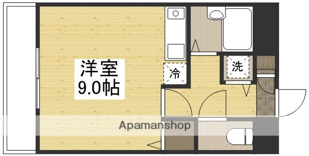 オーキッド青江(ワンルーム/4階)の間取り写真