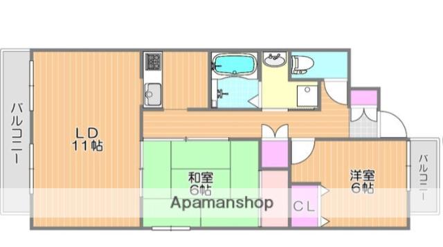 トレ ビーチナA(2LDK/1階)の間取り写真