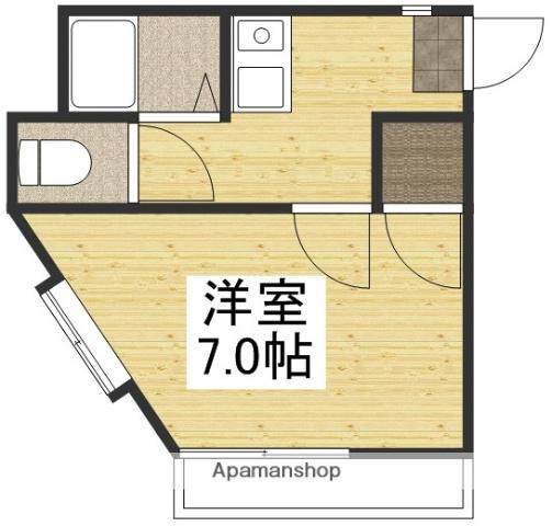 リバーシティ都(1K/1階)の間取り写真