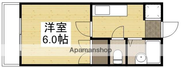 サンシャインα(1K/2階)の間取り写真