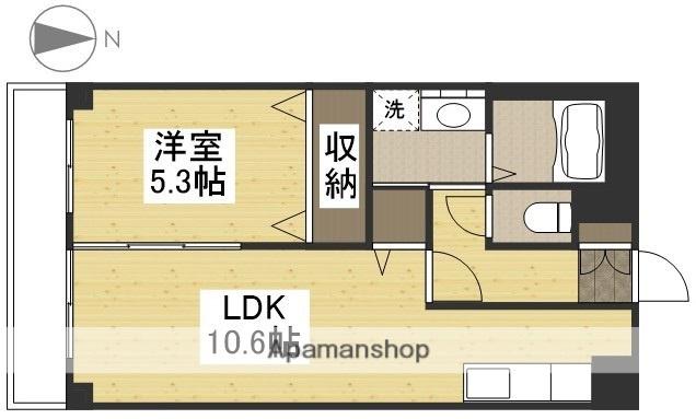 フィネス平田公園(1LDK/1階)の間取り写真