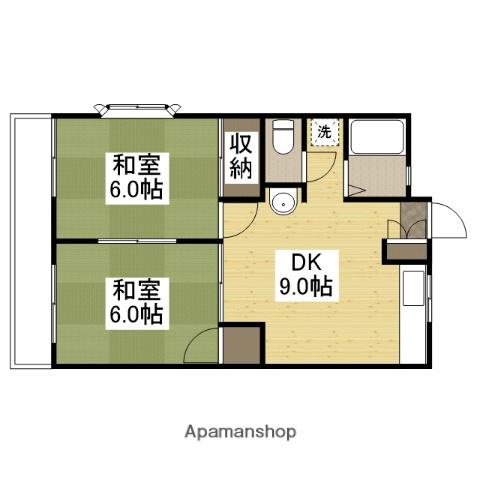 センチュリー清水(2DK/2階)の間取り写真