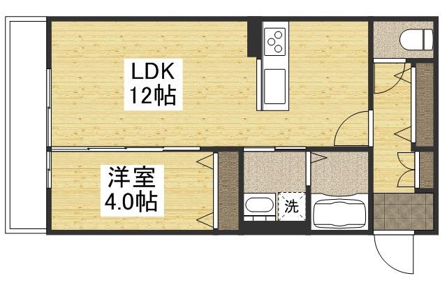 アルカ・ソラーレⅢ(1LDK/1階)の間取り写真