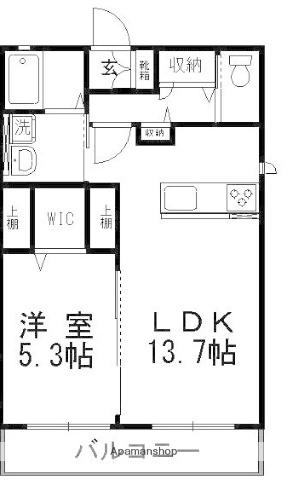 スマートⅠ(1LDK/2階)の間取り写真