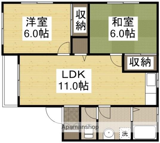 パストラル浦安(2LDK/2階)の間取り写真