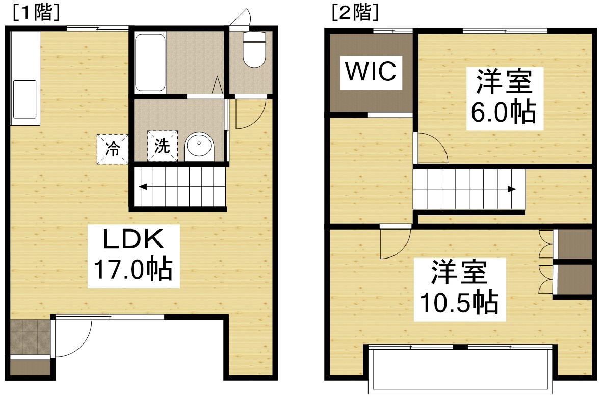 ユートピア今保A(2LDK)の間取り写真