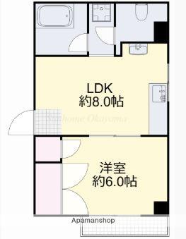 メーゾンS(1LDK/4階)の間取り写真