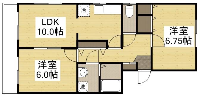 パルデンス大森 A棟(2LDK/3階)の間取り写真