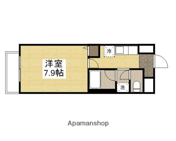 アミスター大供(1K/8階)の間取り写真