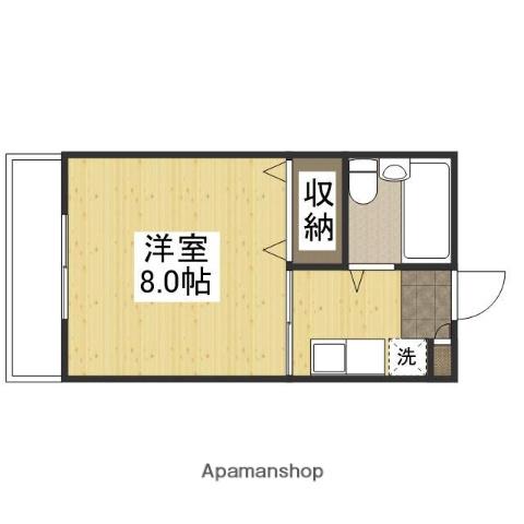 ビーン平井(1K/2階)の間取り写真
