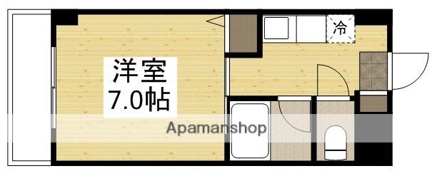 ヴェルメス津島Ⅰ(1K/4階)の間取り写真