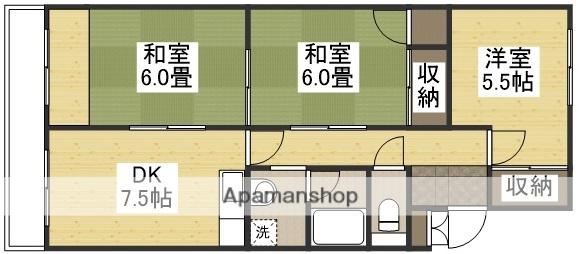 21ハイツ新保(3DK/2階)の間取り写真