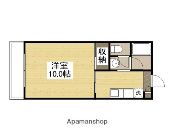アバンサール小林(1K/1階)の間取り写真