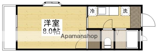 グランヴェール(1K/2階)の間取り写真