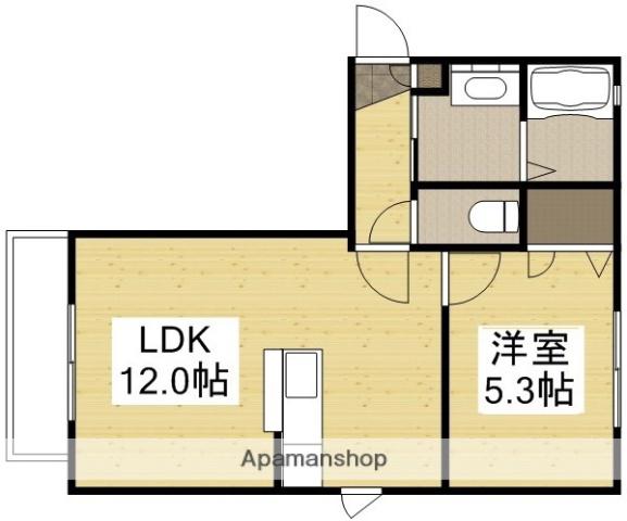 シャーメゾン・アイ弐番館(1LDK/2階)の間取り写真