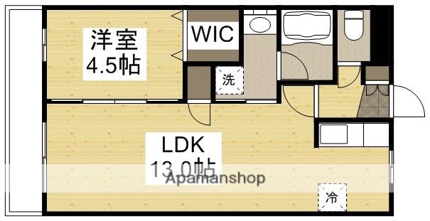 下中野 S-1ビル(1LDK/4階)の間取り写真