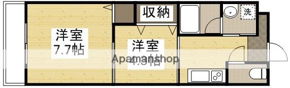 グランヴィスタ安倉(2K/3階)の間取り写真