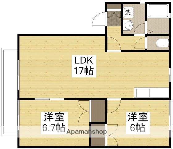 ベルデ高石 A棟(2LDK/2階)の間取り写真