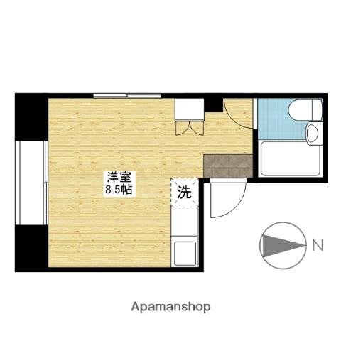 番町マンション(ワンルーム/4階)の間取り写真