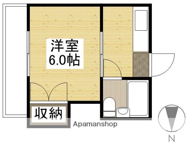 ホワイトメゾン津島D(1K/1階)の間取り写真
