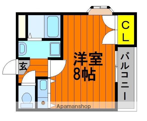 パルミラ 浜(1K/3階)の間取り写真