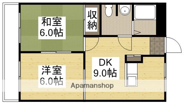 カサベルデ東山(2DK/3階)の間取り写真